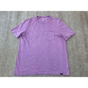 Faherty Sunwashed Pocket Crew Neck T Shirt Summer Violet Preppy Staple Men's L